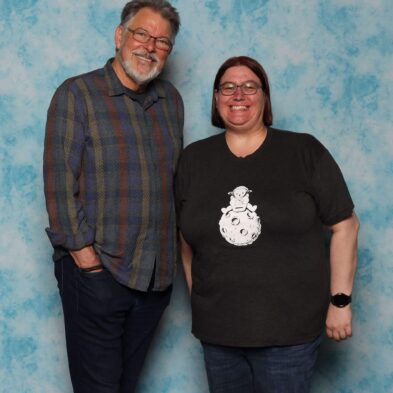 Melissa Popp and Jonathan Frakes