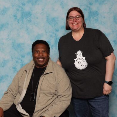 Melissa Popp and Leslie David Baker from The Office